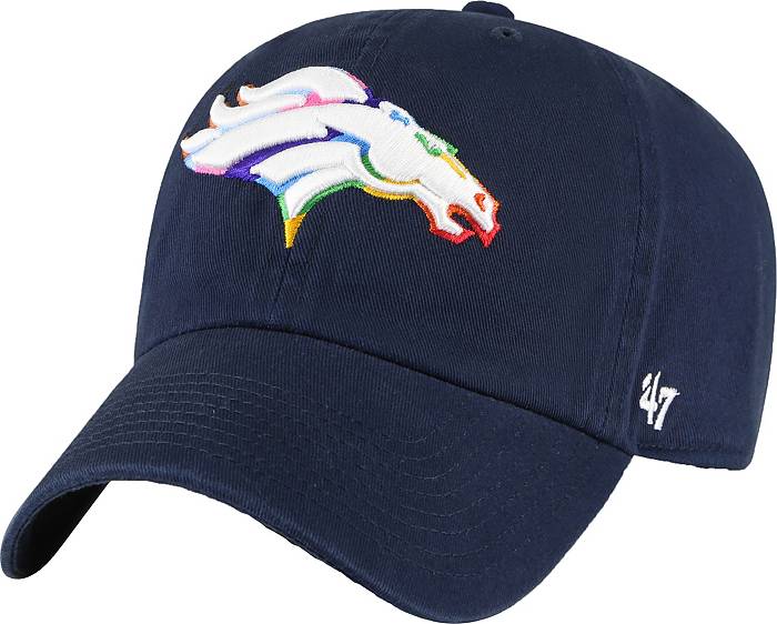 47 Men's Denver Broncos Pride Navy Clean Up Adjustable Hat