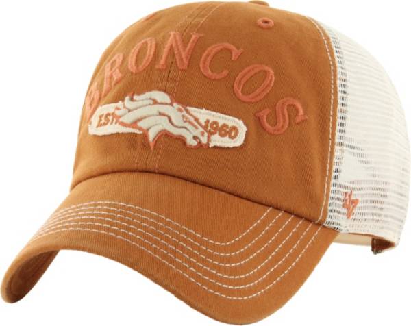 Men's Denver Broncos '47 Brown/Natural Oil Cloth Trucker Clean Up