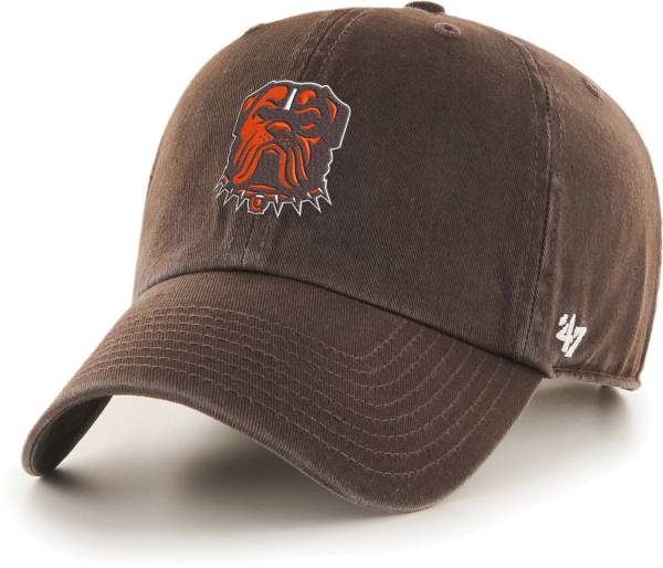 47 Men's Cleveland Browns Alternate Logo Clean Up Brown Adjustable Hat