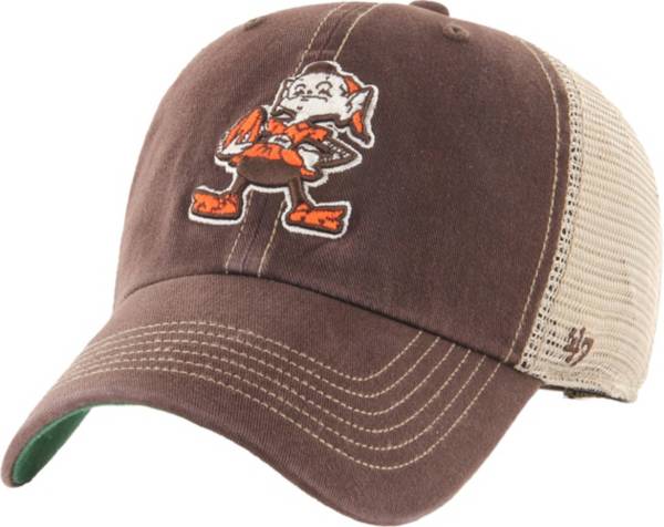 Men's '47 Cream/Brown Cleveland Browns Sidestep Clean Up