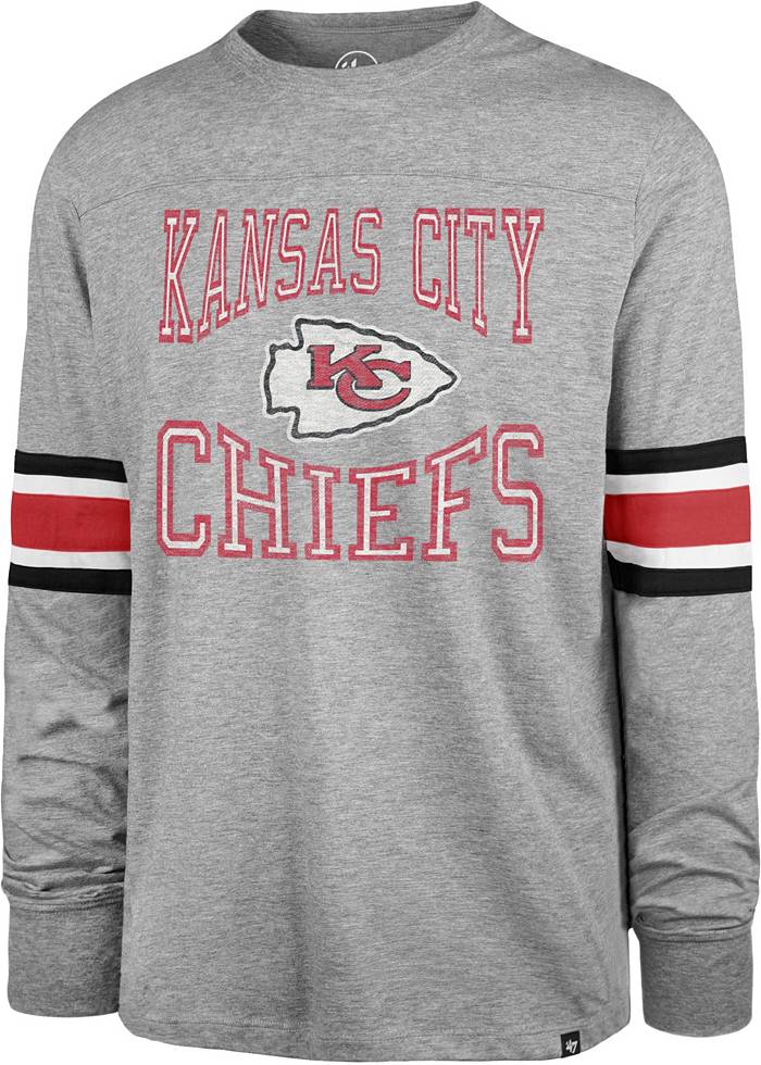 Men's Heathered Gray Kansas City Chiefs Sport Lei Pass Long Sleeve T-shirt