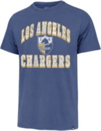 Antigua Apparel / Men's Los Angeles Chargers Tribute Wordmark Quarter-Zip  Columbia Blue Pullover