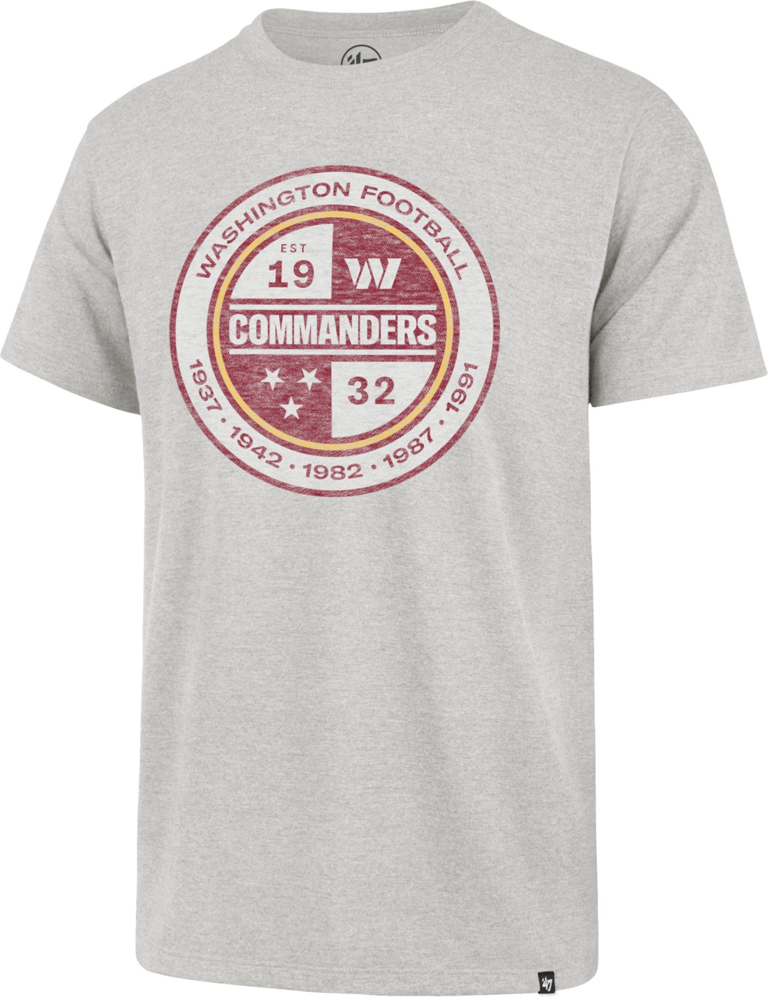 '47 Men's Washington Commanders Franklin Premier Grey T-Shirt product image