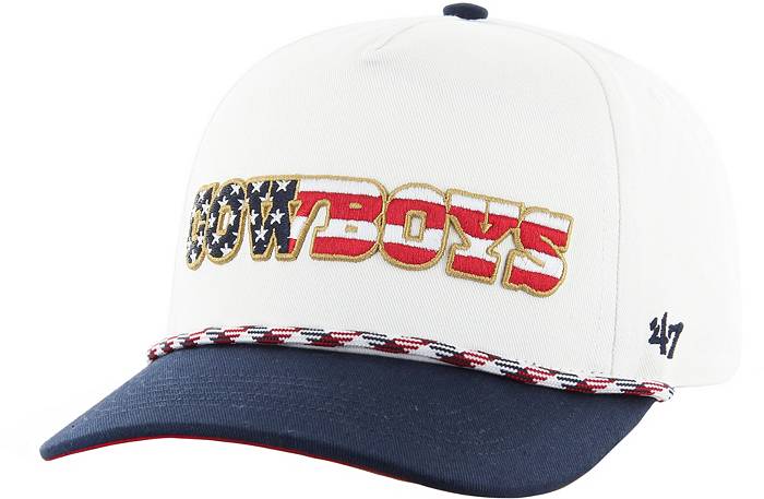 47 Men's Dallas Cowboys Flag Script Hitch White Adjustable Hat