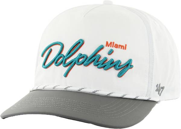 Men's New Era Aqua Miami Dolphins Old School Golfer Trucker Snapback Hat