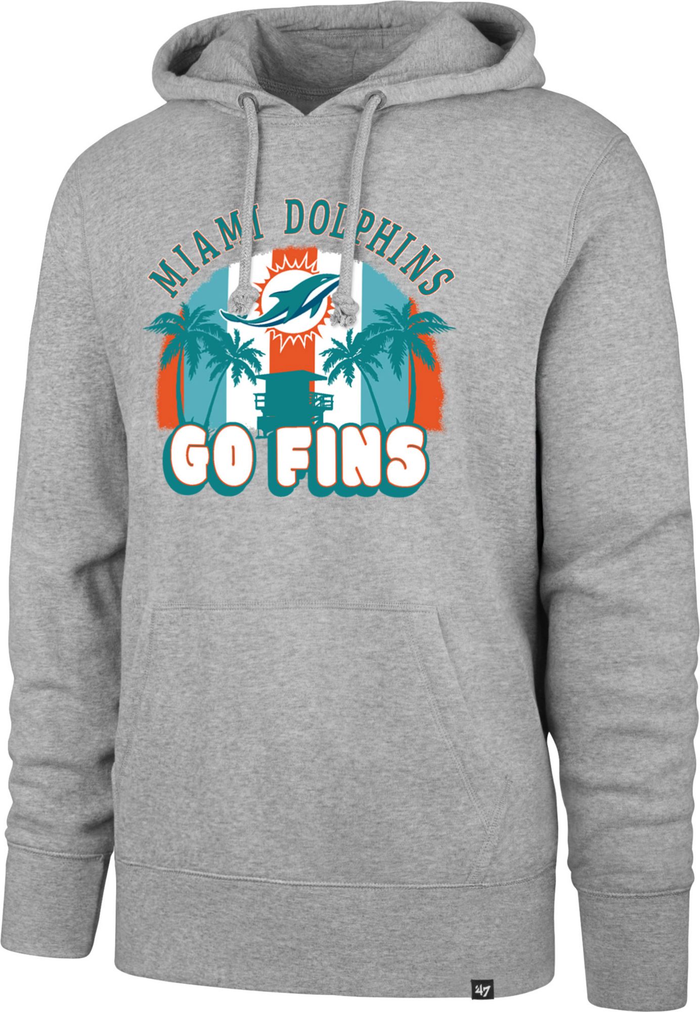 '47 Men's Miami Dolphins Headline Pullover Hoodie