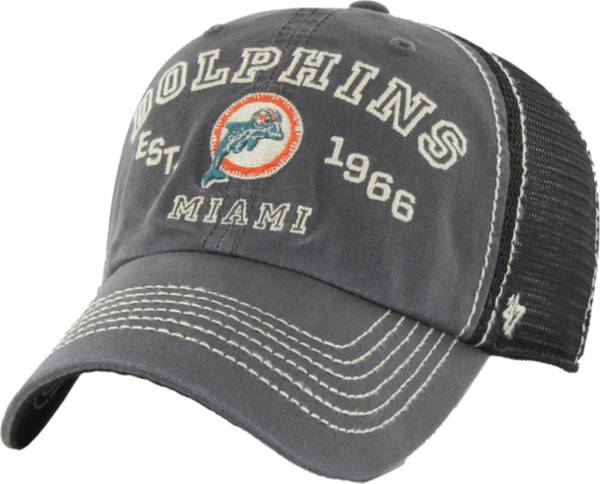 Men's '47 Gray Miami Dolphins Legacy Clean Up Adjustable Hat