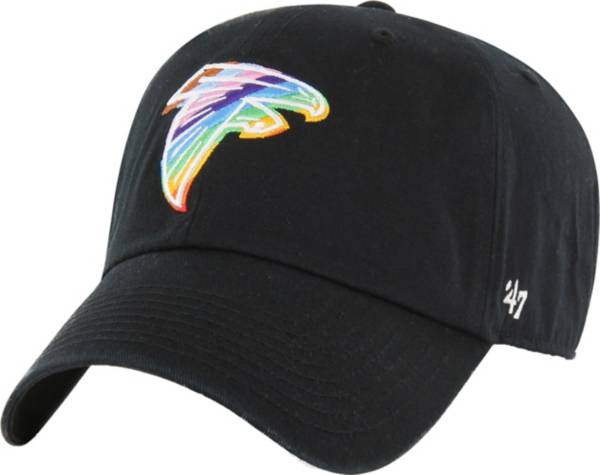 47 Men's Atlanta Falcons Pride Black Clean Up Adjustable Hat