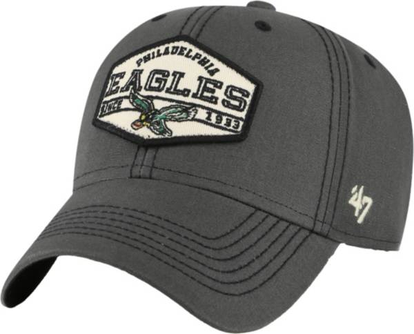 Men's '47 Charcoal Philadelphia Eagles Super Bowl LVII Side Patch Clean Up  Adjustable Hat