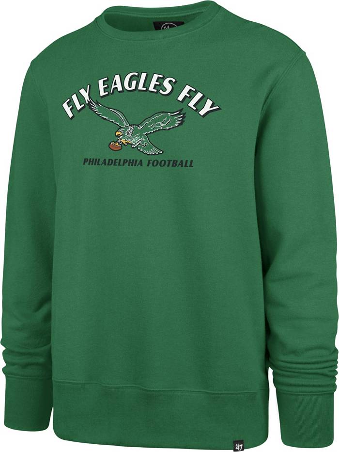47 Men's Philadelphia Eagles Club Fly Eagles Green Crew Sweatshirt