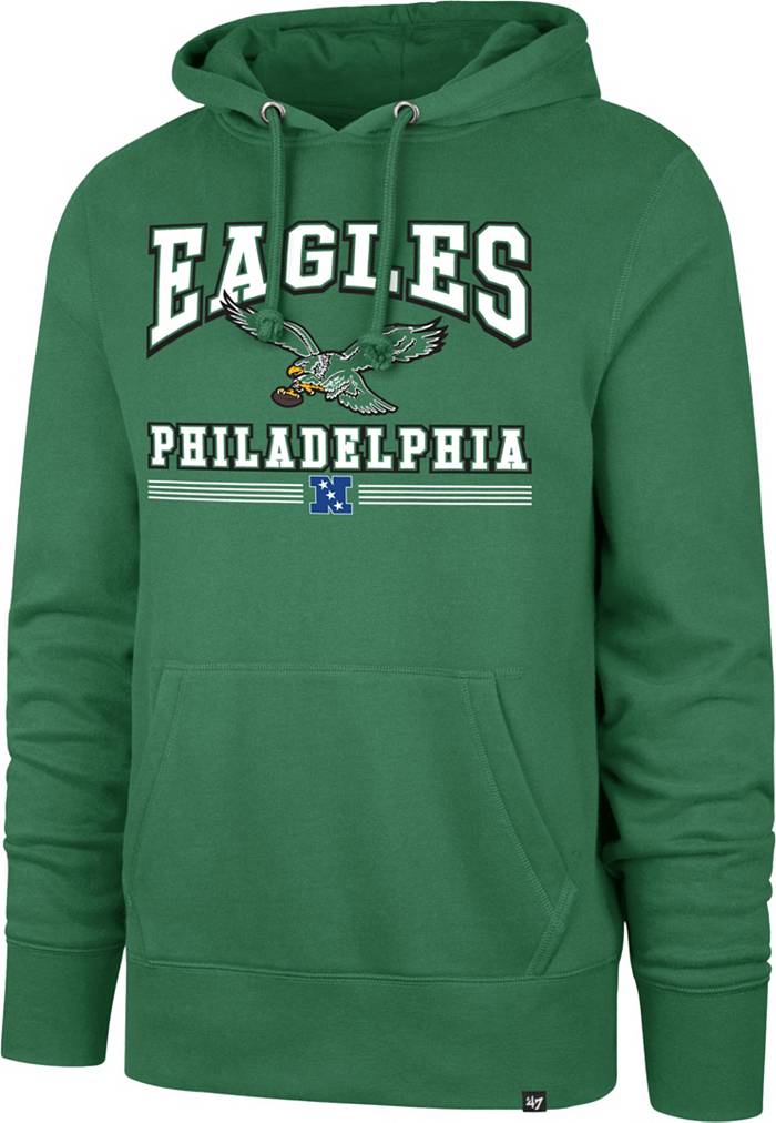 Youth Philadelphia Eagles Green Colorblock Full-Zip Hoodie