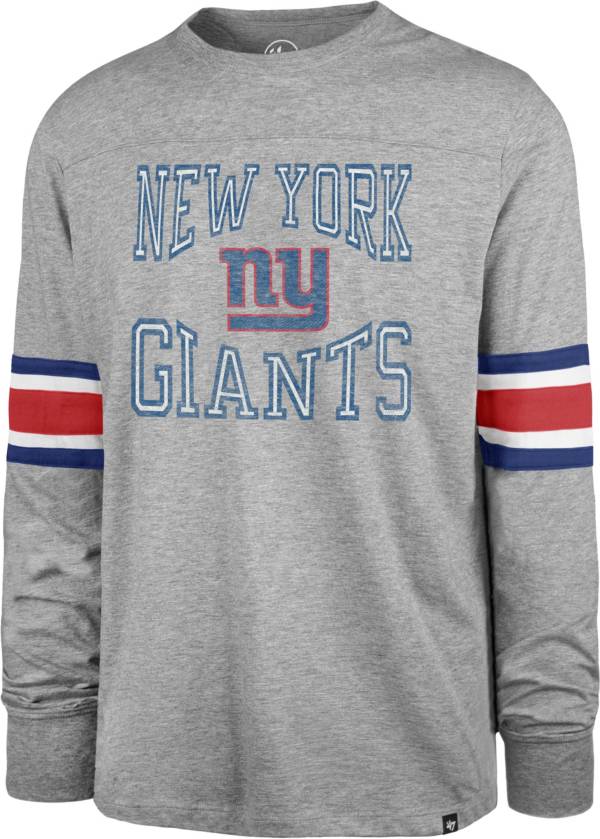 47 Men's New York Giants Cover 2 Grey Long Sleeve T-Shirt