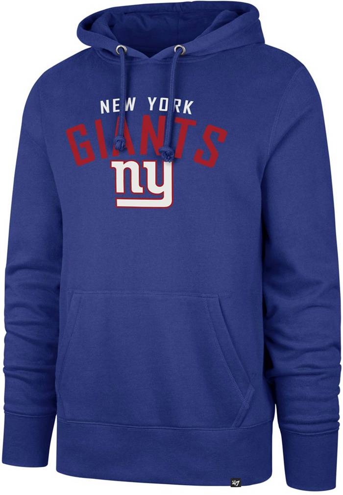 New York Giants Men's 47 Brand Blue Pullover Jersey Hoodie - Small