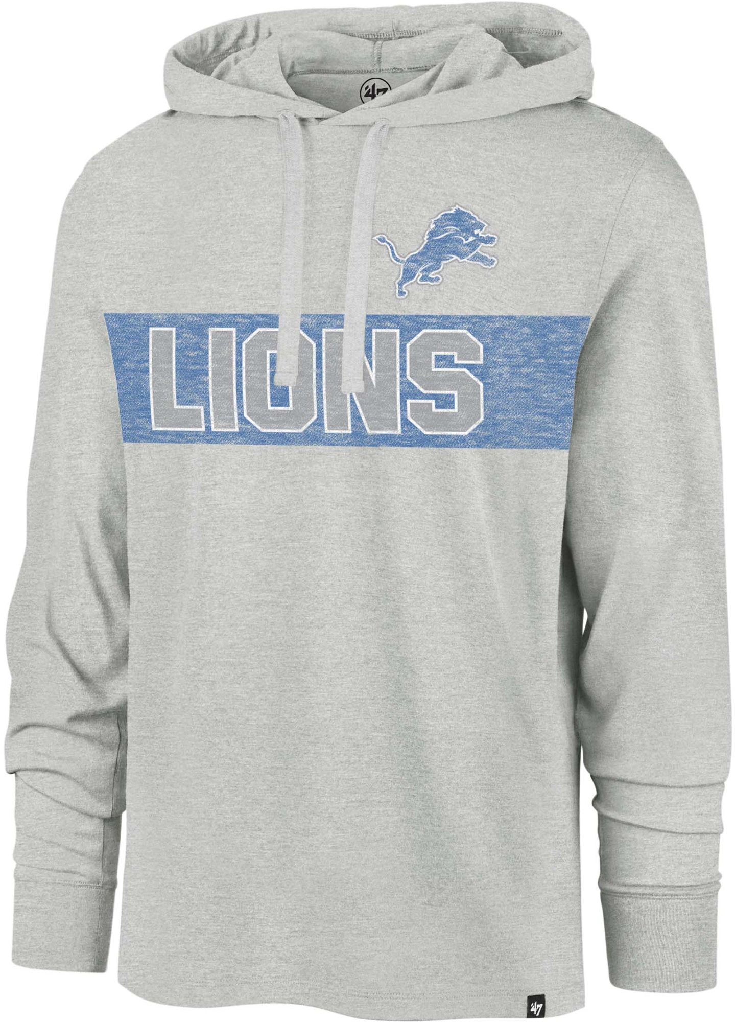47 Men's Detroit Lions Grey Franklin Long Sleeve Hooded T-Shirt | Dick's  Sporting Goods