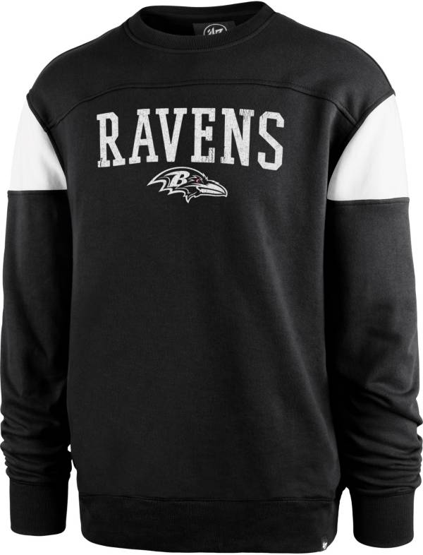 47 Men's Baltimore Ravens Groundbreak Black Crew Sweatshirt