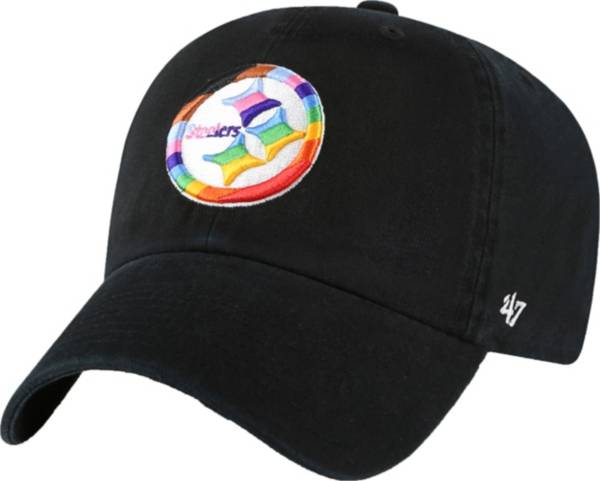 '47 Men's Pittsburgh Steelers Pride Black Clean Up Adjustable Hat product image