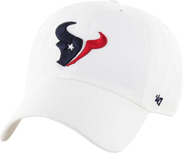 '47 Men's Houston Texans Clean Up White Adjustable Hat