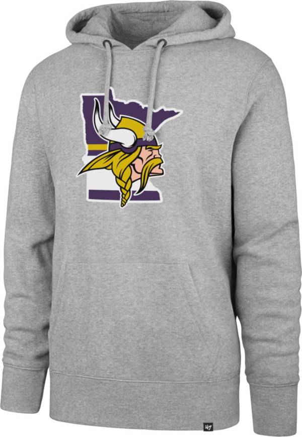 '47 Men's Minnesota Vikings State Logo Pullover Grey Hoodie product image