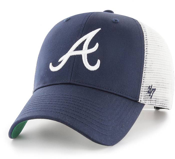 47 Brand Curved Brim Atlanta Braves MLB MVP Snapback Cream Cap