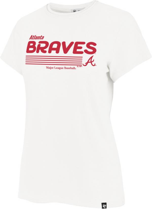Men's Atlanta Braves Nike Red Wordmark Tri-Blend Raglan 3/4-Sleeve T-Shirt