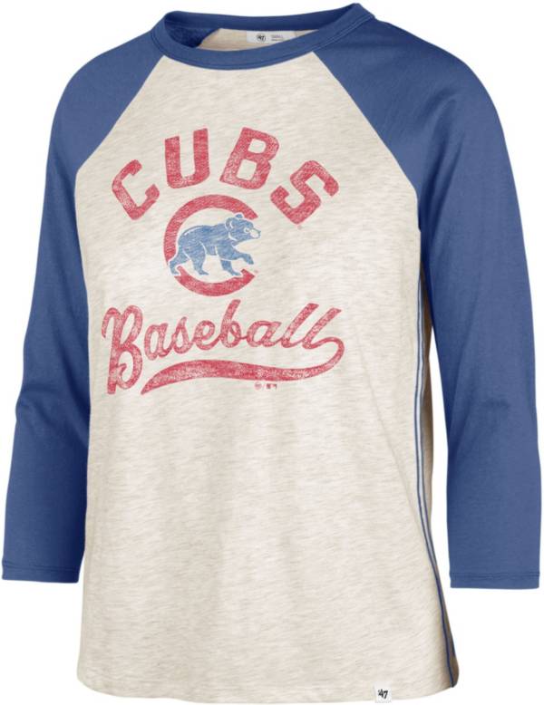 '47 Women's Chicago Cubs Cream Retro Daze 3/4 Raglan Long Sleeve T-Shirt product image