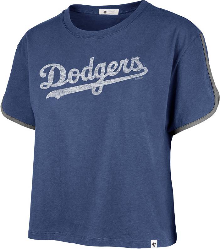 47 Brand Women's Los Angeles Dodgers Royal Wordmark Crop Top
