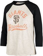 '47 Women's San Francisco Giants Cream Retro Daze 3/4 Raglan Long Sleeve  T-Shirt