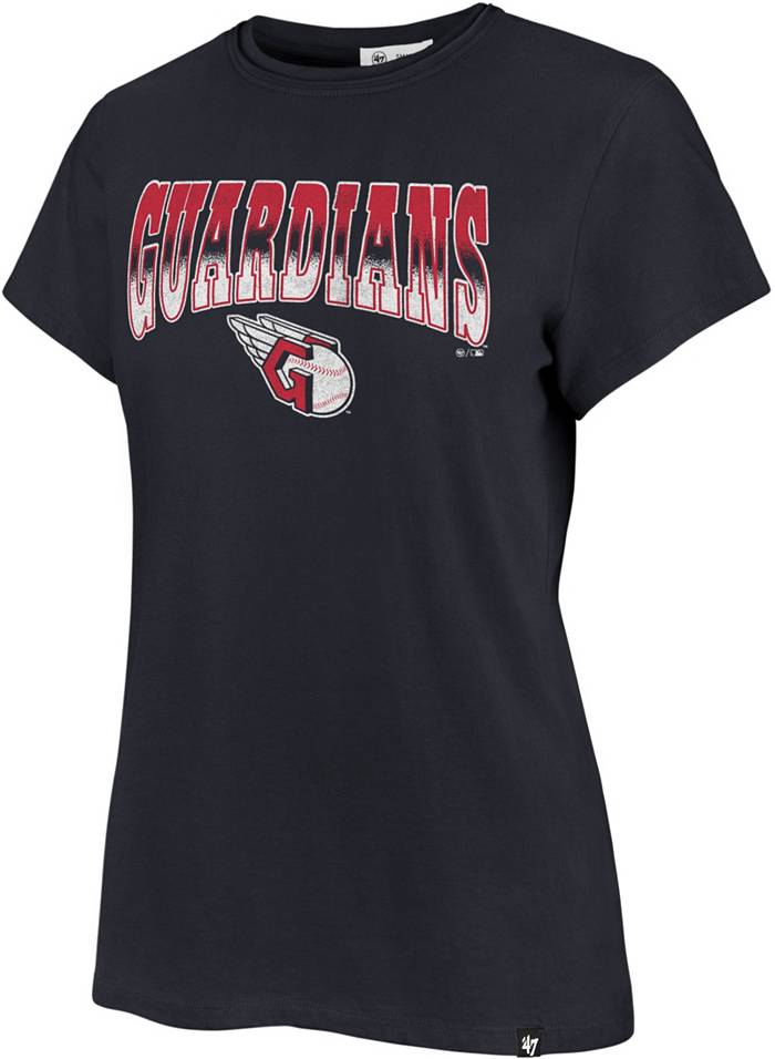 Nike Women's Navy, Red Cleveland Indians Club Lettering Fashion Performance Pullover  Sweatshirt