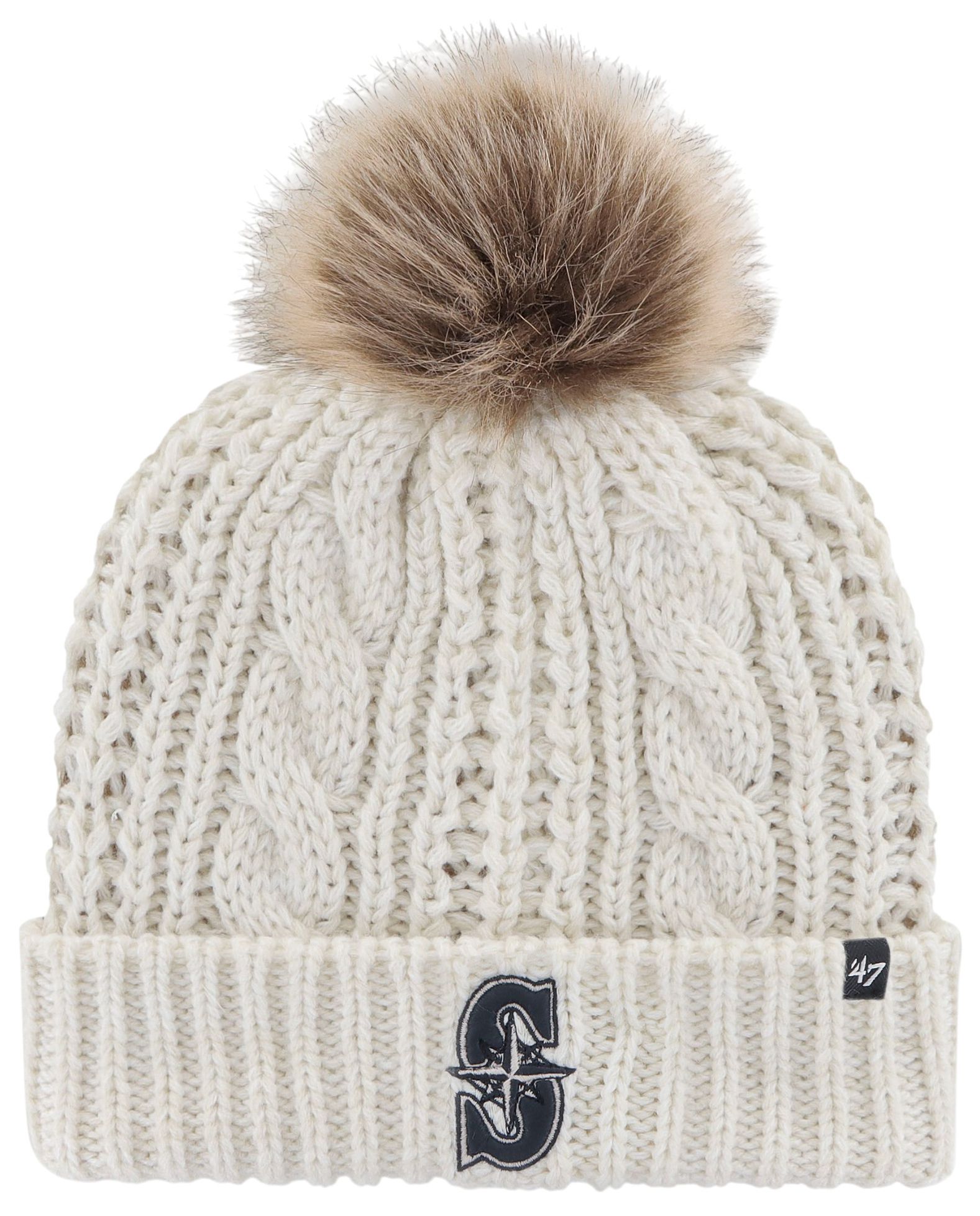 '47 Women's Seattle Mariners White Meeko Knit Hat product image