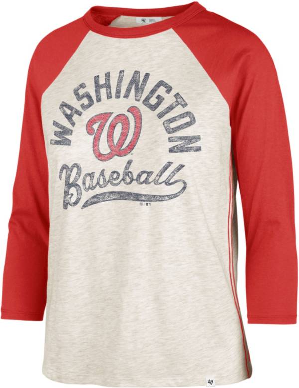 47 Women's Washington Nationals Red Celeste Long Sleeve T-Shirt