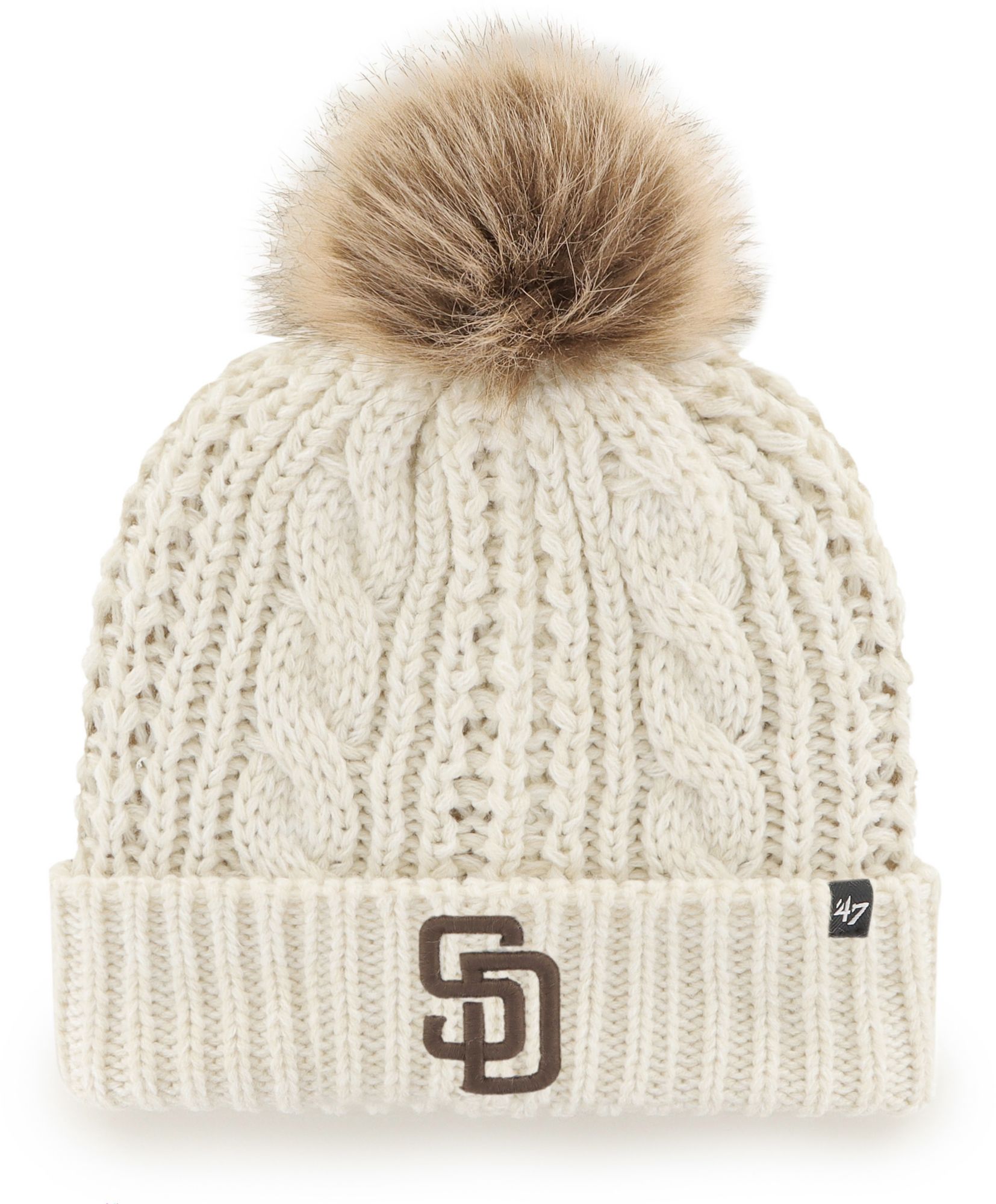 '47 Women's San Diego Padres White Meeko Knit Hat product image