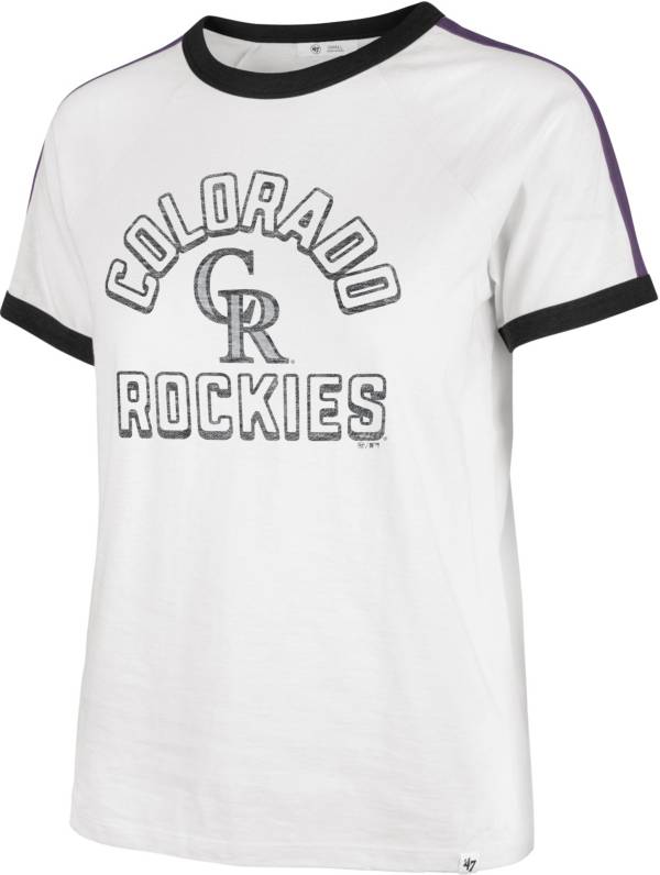 Colorado Rockies Nike Women's Tri-Blend Raglan 3/4-Sleeve T-Shirt