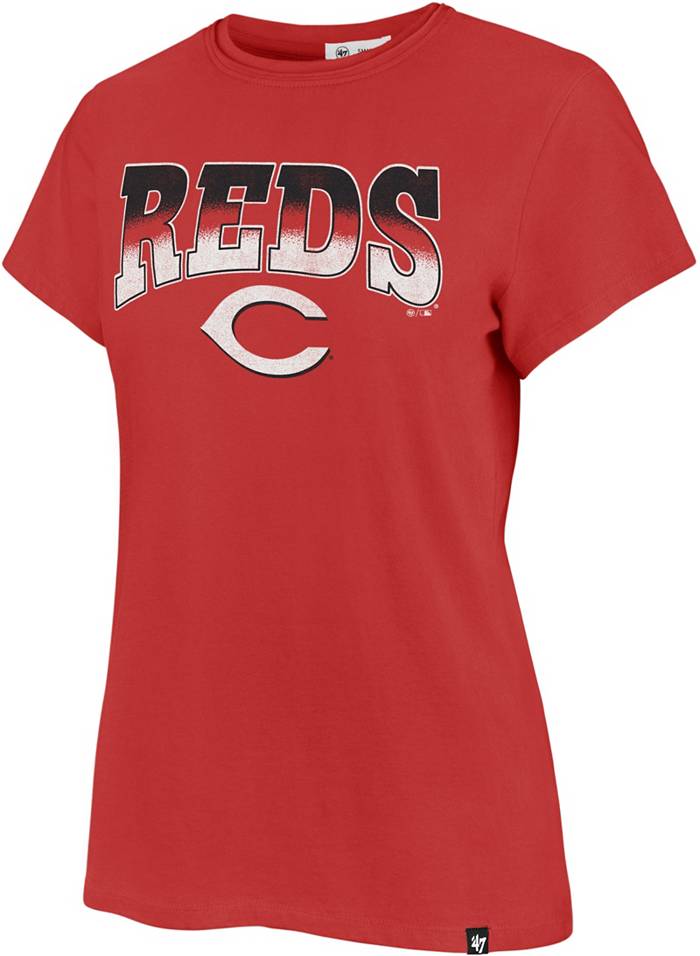 47 Women's Cincinnati Reds Cream Retro Daze 3/4 Raglan Long Sleeve T-Shirt