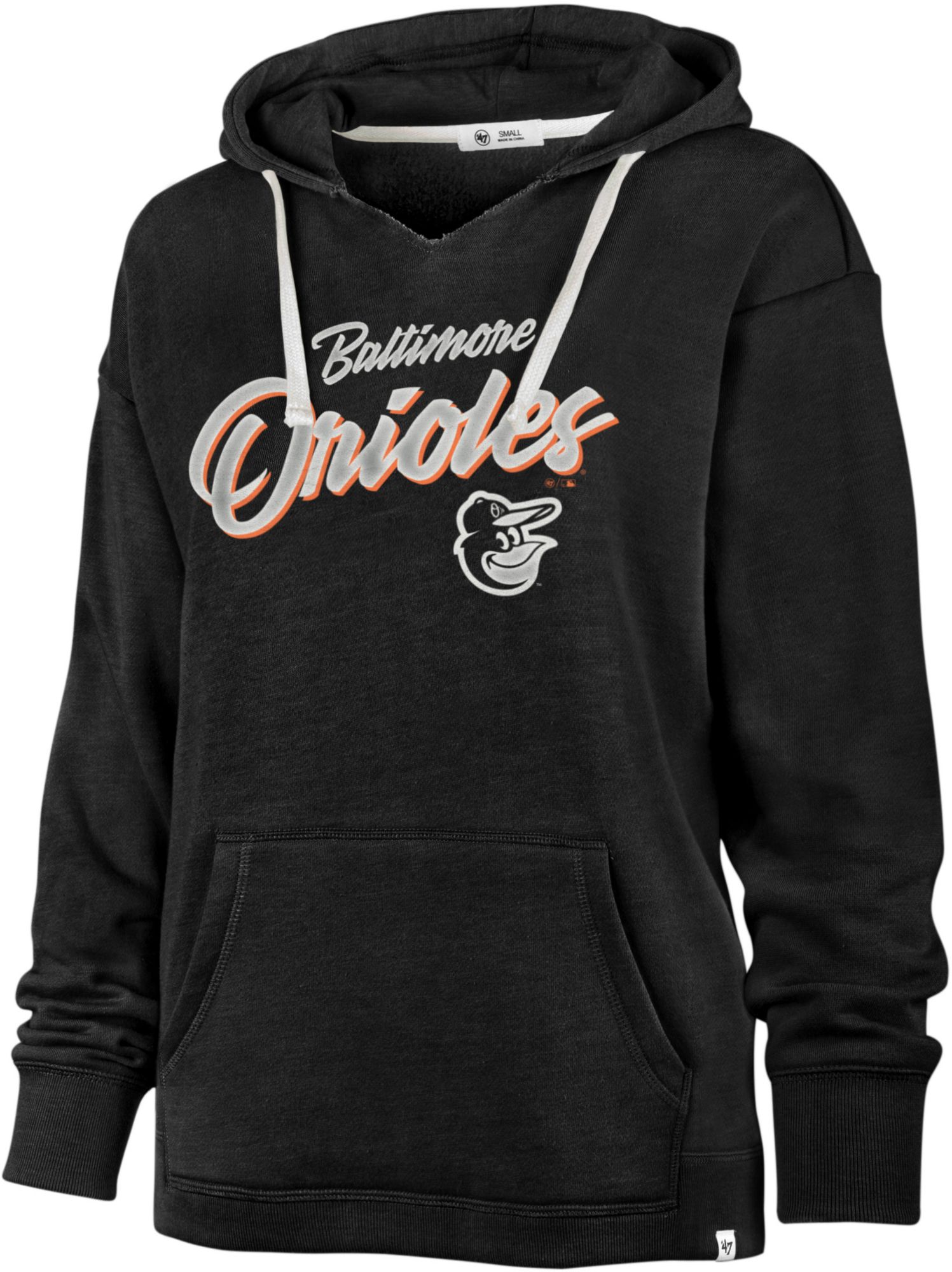 '47 Women's Baltimore Orioles Black RIse Kennedy Hoodie