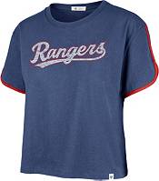 Women's Royal Texas Rangers Cropped Long Sleeve T-Shirt
