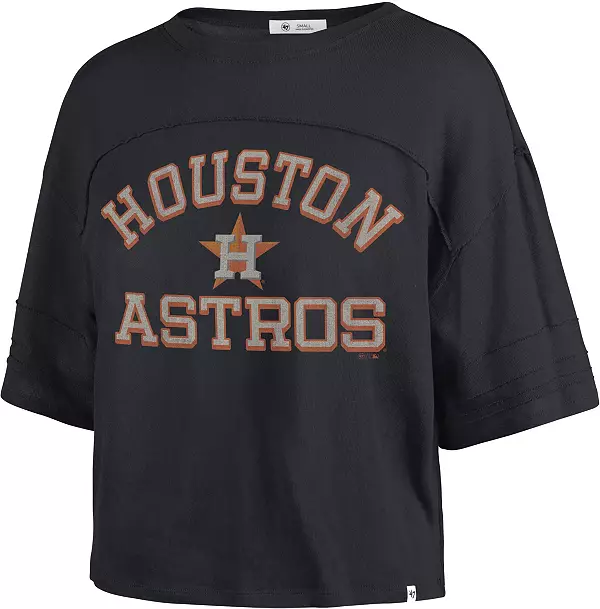 47 Women's Houston Astros Blue Moon Cropped T-Shirt