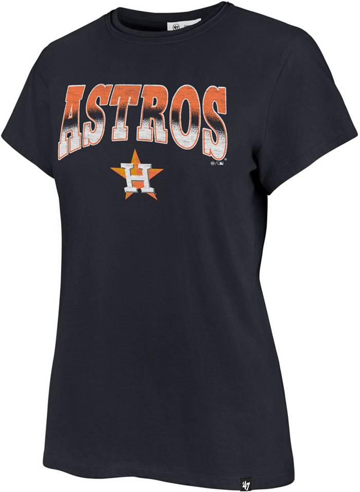47 Women's Houston Astros Cream Retro Daze 3/4 Raglan Long Sleeve T-Shirt