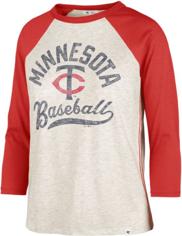 '47 Brand Women's Minnesota Twins Tan Ava Raglan Long Sleeve T-Shirt product image