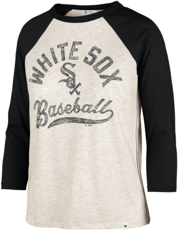 47 Women's Chicago White Sox Cream Retro Daze 3/4 Raglan Long Sleeve  T-Shirt