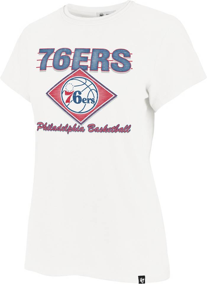 5th & Ocean Women's Philadelphia 76ers Blue Tie Dye Long Sleeve T-Shirt, Large