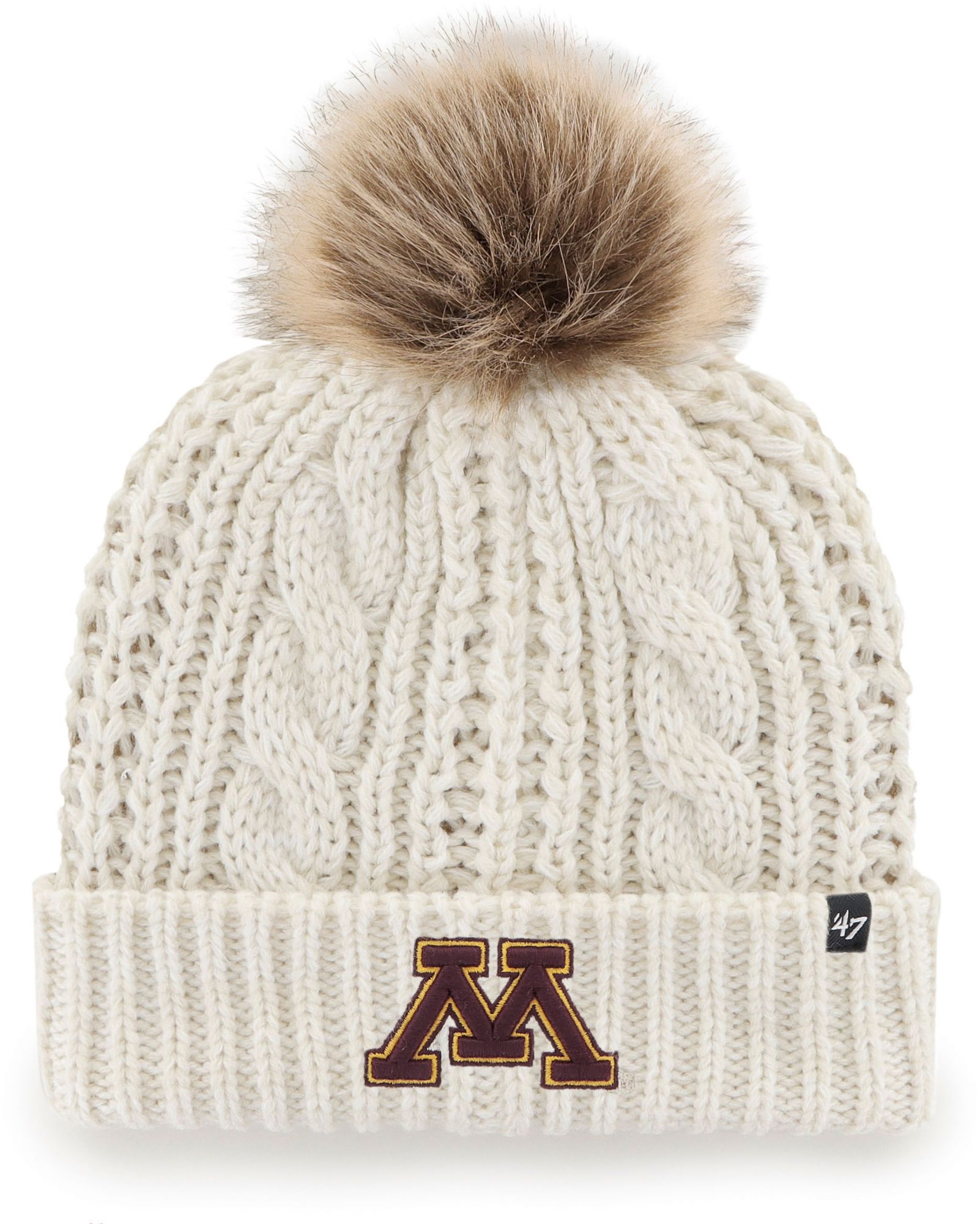 ‘47 Women's Minnesota Golden Gophers White Meeko Knit Beanie product image