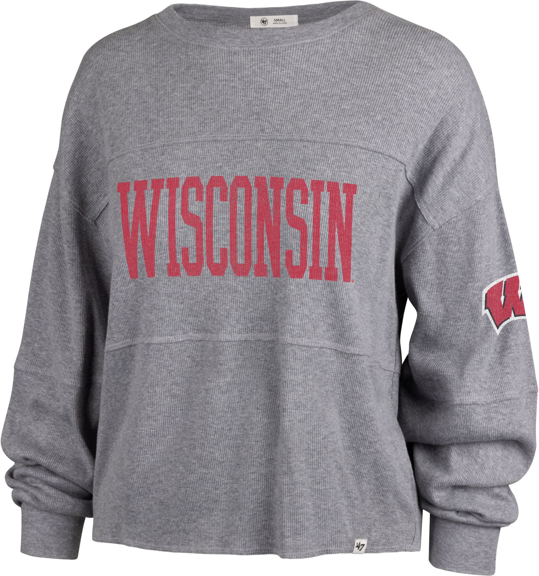 ‘47 Women's Wisconsin Badgers Slate Grey Jada Long Sleeve T-Shirt