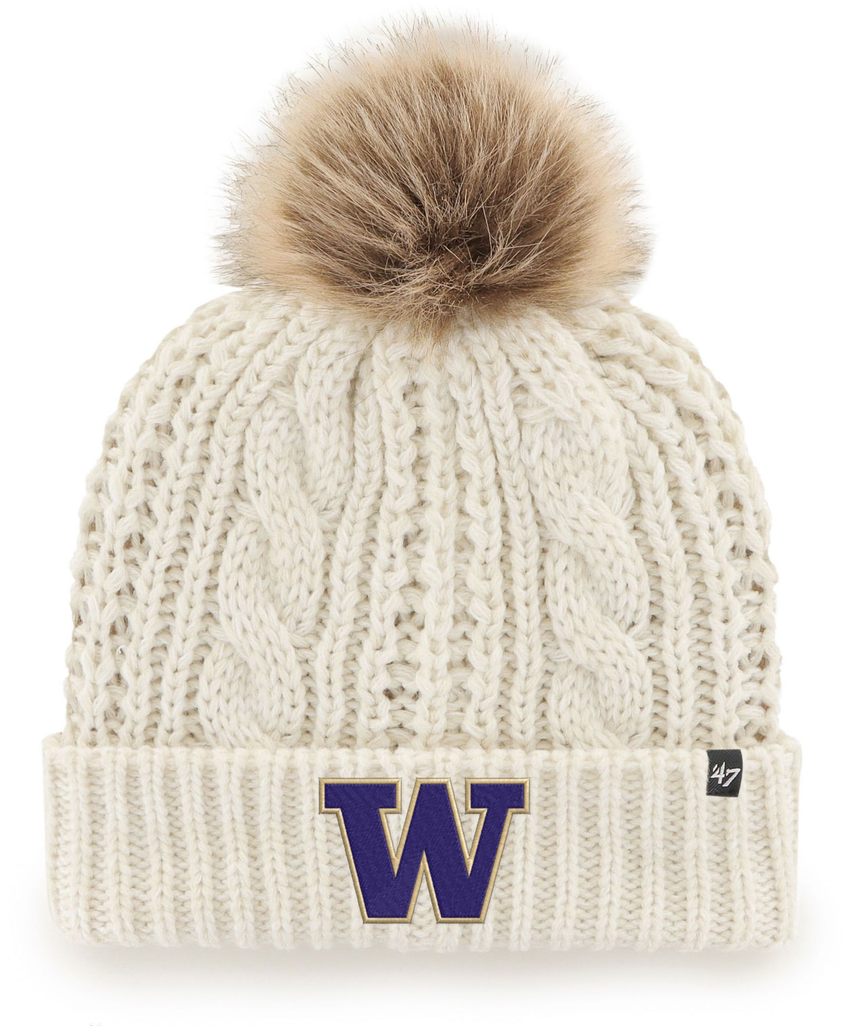 ‘47 Women's Washington Huskies White Meeko Cuffed Knit Hat product image