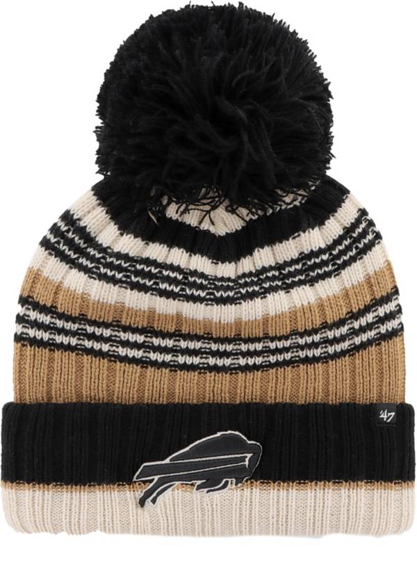 Youth New Era Royal Buffalo Bills 2023 Sideline Cuffed Knit Hat with Pom