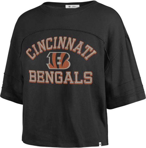 Dick's Sporting Goods Certo Women's Cincinnati Bengals Logo Charcoal Crop T- Shirt