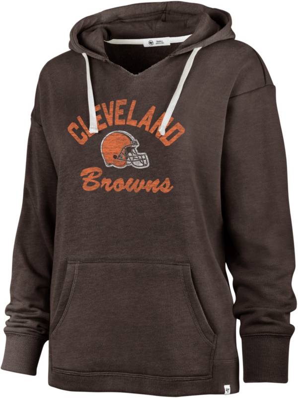 Cleveland Browns '47 Women's Harper Pullover Hoodie - Oatmeal