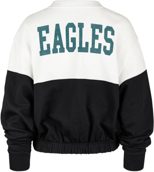 47 Philadelphia Eagles Womens Kelly Green Cropped Kennedy Crew Sweatshirt  in 2023