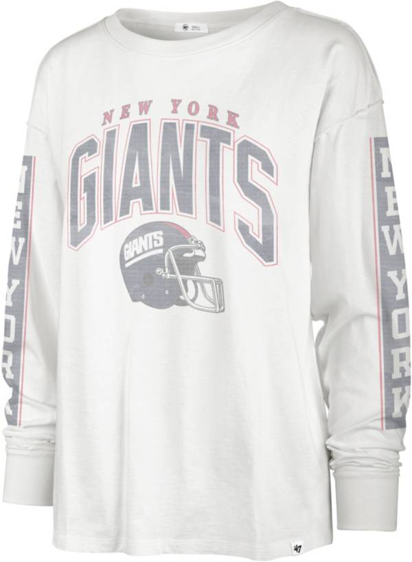 47 Women's New York Giants Tomcat White Long Sleeve T-Shirt