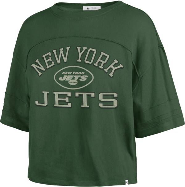 '47 Women's New York Jets Green Half-Moon Crop T-Shirt product image