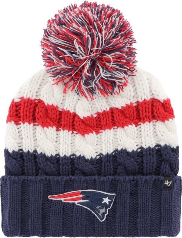 New England Patriots New Era 2023 Navy Sideline Cuffed Knit Hat with Pom